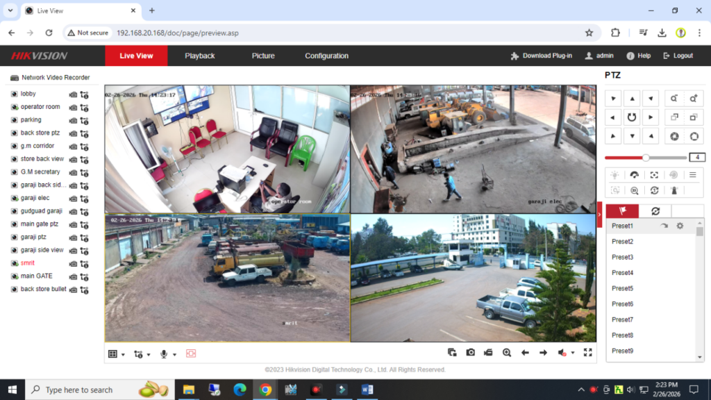 nvr access on web browser